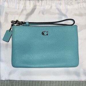 Coach Faded Blue Wristlet